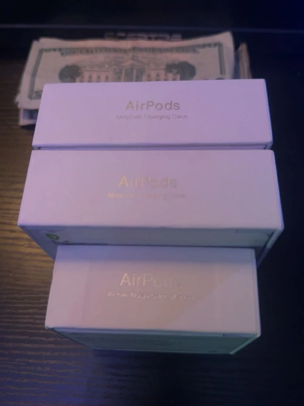Apple White Accessory Boxes with Silver Logos